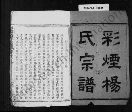 浙江杨氏族谱-彩烟杨氏宗谱 [14卷].pdf电子版预览图1