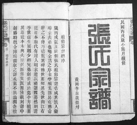 湖北张氏族谱-张氏宗谱[6卷首2卷].pdf电子版预览图1