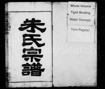 湖北朱氏族谱-朱氏宗谱 [6卷,首2卷].pdf电子版预览图1