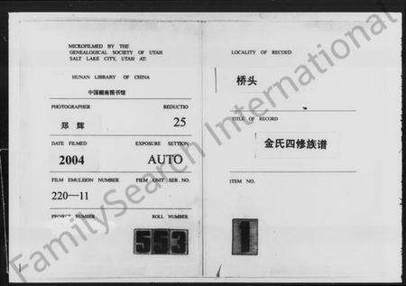 湖南金氏族谱-桥头金氏四修族谱 [首末各2卷].pdf电子版缩略图