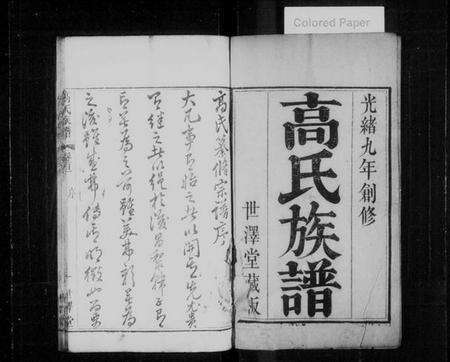 湖北高氏族谱-高氏族谱 [10卷,首2卷].pdf电子版预览图1