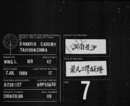 湖南梁氏族谱-梁氏三修族谱 [12卷].pdf电子版缩略图