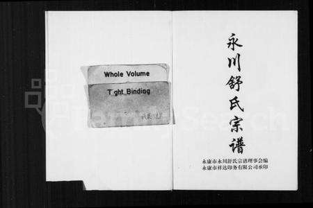 浙江舒氏族谱-永川舒氏宗谱.pdf电子版预览图1