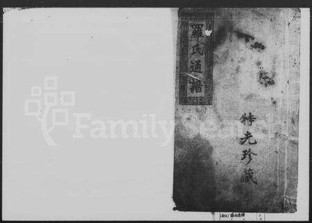 湖南罗氏族谱-罗氏通谱.pdf电子版预览图1