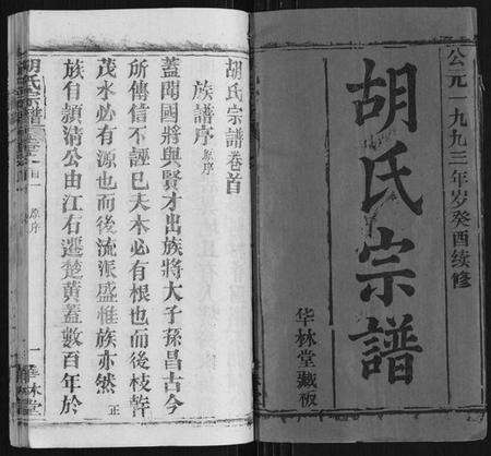 湖北胡氏族谱-胡氏宗谱[28卷首5卷].pdf电子版预览图1