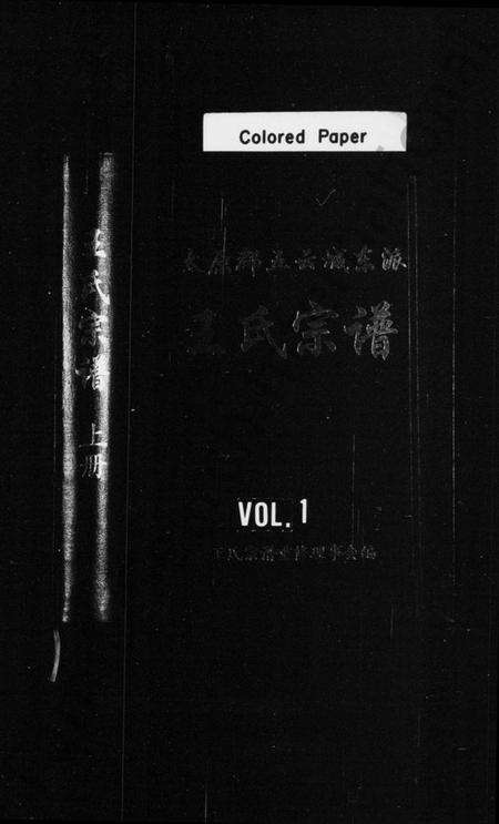 浙江王氏族谱-王氏宗谱 [上下卷].pdf电子版预览图1