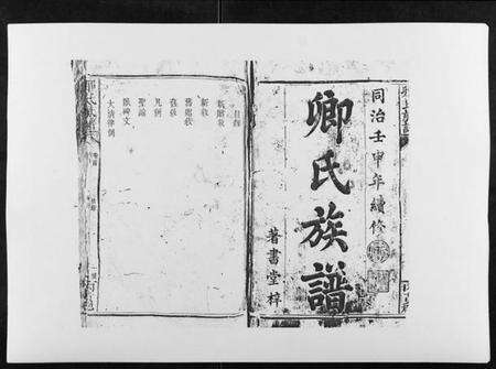 湖南卿氏族谱-卿氏族谱[不分卷].pdf电子版预览图1