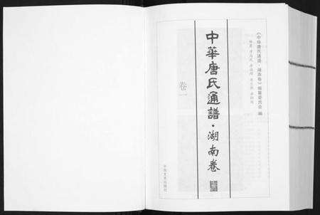 湖南唐氏族谱-中华唐氏通谱.湖南省卷[3卷].pdf电子版预览图1