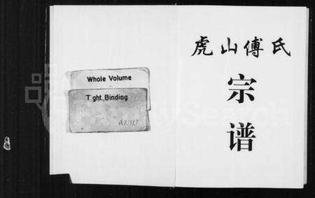 浙江多姓氏族谱-虎山傅氏宗谱.pdf电子版预览图1