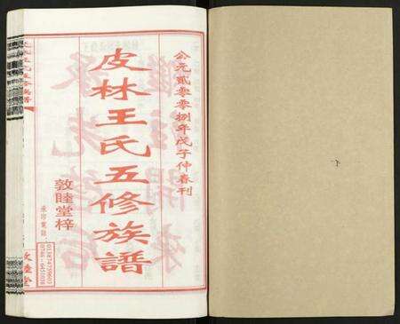 湖南王氏族谱-皮林王氏五修族谱 [26卷].pdf电子版预览图1