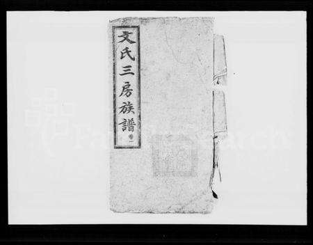 湖南文氏族谱-文氏三房族谱 [4卷].pdf电子版预览图1