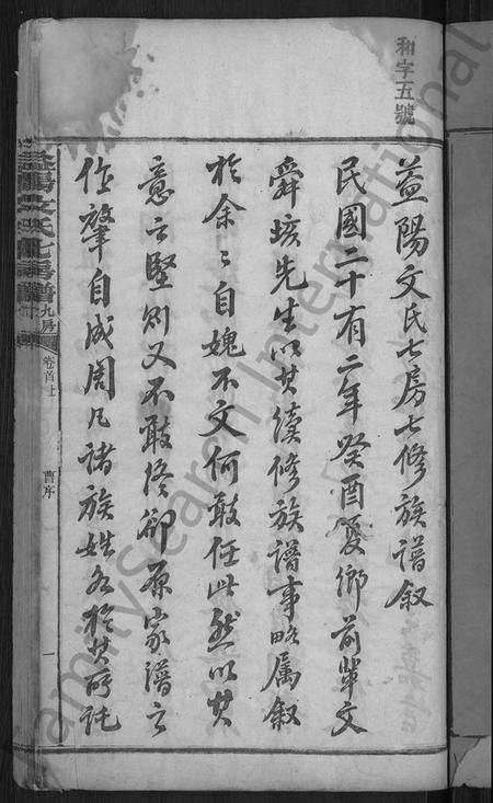 湖南文氏族谱-益阳文氏七房谱, 九房附 [28卷,首2卷,末1卷].pdf电子版预览图5