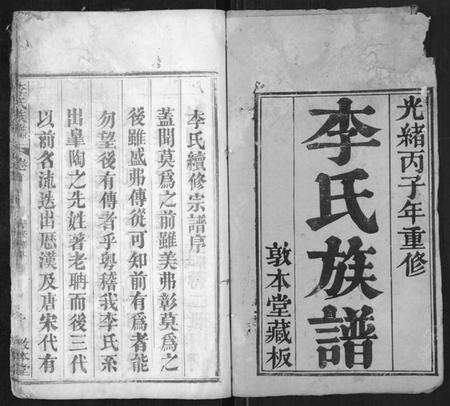 湖北李氏族谱-李氏族谱[各房分卷,首2卷].pdf电子版预览图1