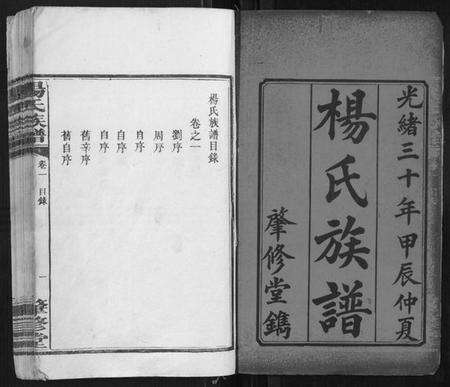 湖南杨氏族谱-杨氏族谱[8卷].pdf电子版预览图1