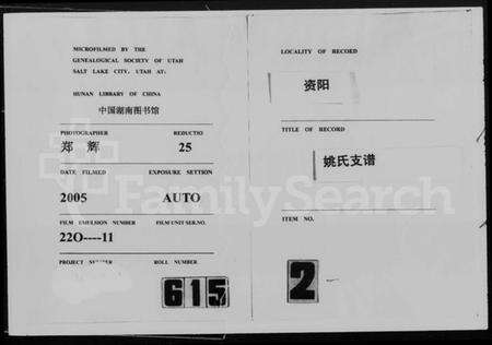 湖南姚氏族谱-资阳姚氏支谱 [4卷,含卷首].pdf电子版缩略图