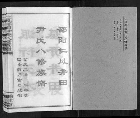 湖南尹氏族谱-仁风井田尹氏八修族谱.pdf电子版预览图1