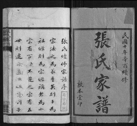 湖南张氏族谱-张氏家谱[26卷].pdf电子版预览图1