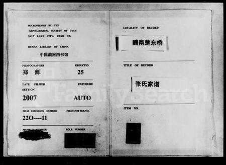 湖南张氏族谱-醴南楚东桥张氏家谱.pdf电子版缩略图