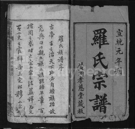 湖北罗氏族谱-罗氏宗谱 [7卷,首1卷].pdf电子版预览图1