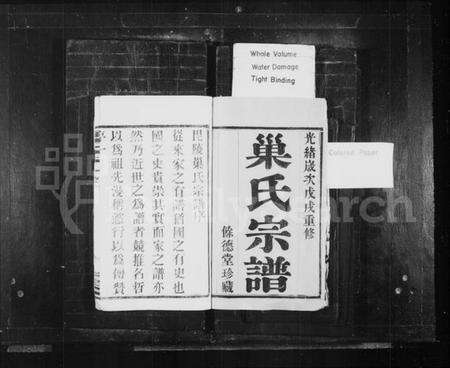 江苏孟氏族谱-毘陵巢氏宗谱.pdf电子版预览图1