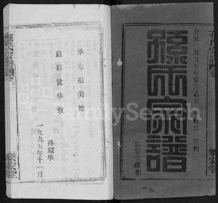 湖北孙氏族谱-孙氏宗谱 [各房分谱,首7卷].pdf电子版预览图1