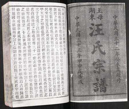 湖北汪氏族谱-王母湖东汪氏宗谱.pdf电子版预览图1