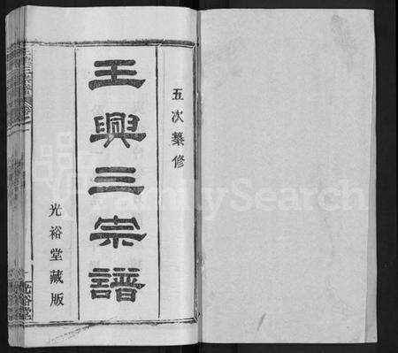 湖北王氏族谱-王兴三宗谱 [36卷].pdf电子版预览图1