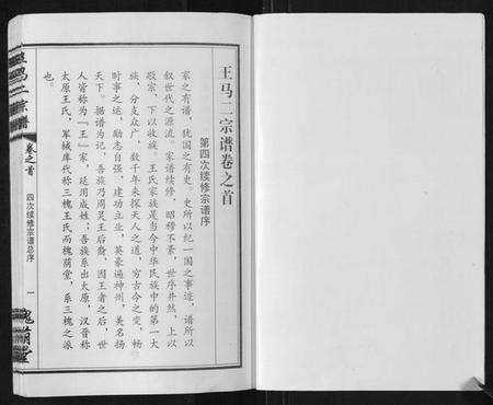 湖北王氏族谱-王马二宗谱[21卷首1卷].pdf电子版预览图1