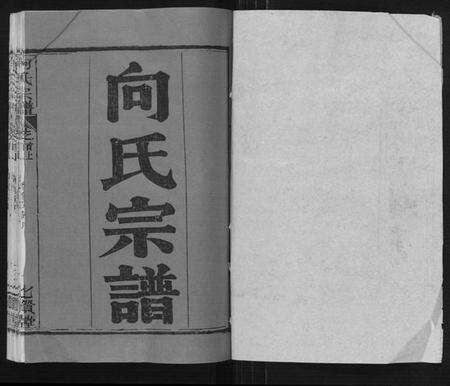 湖北向氏族谱-向氏宗谱[16卷首2卷].pdf电子版预览图1