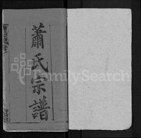 湖北萧氏族谱-萧氏宗谱 [19卷,首3卷].pdf电子版预览图1