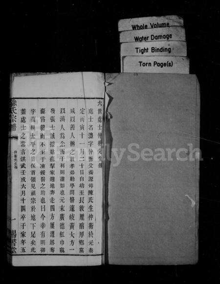 江苏徐氏族谱-徐氏宗谱.pdf电子版预览图1