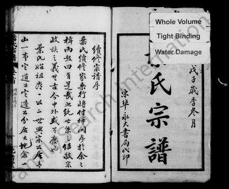 湖北叶氏族谱-叶氏宗谱 [9卷,及卷首].pdf电子版预览图1