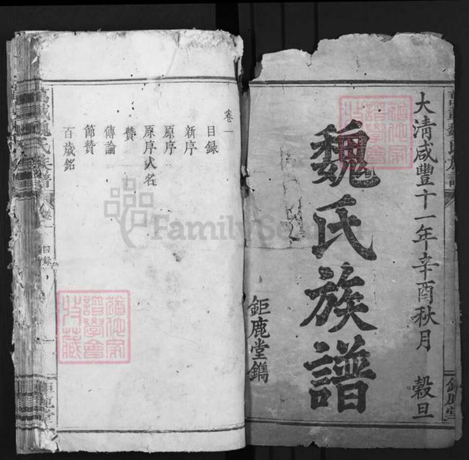 江西省宜春市万载县魏氏巨鹿堂族谱-万载魏氏族谱.pdf电子版预览图1