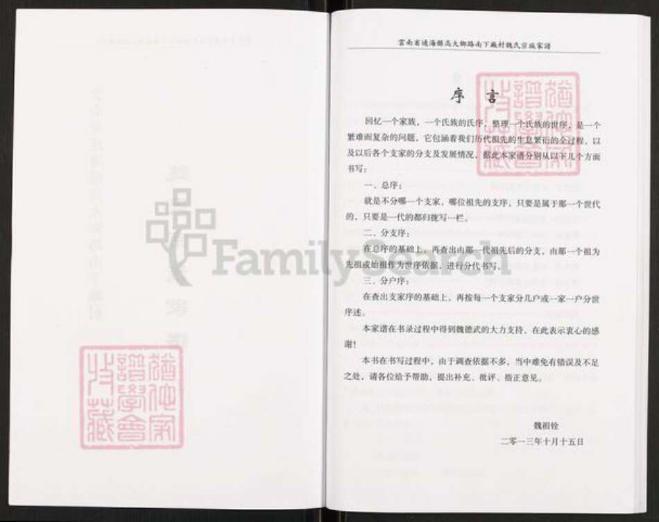 云南省玉溪市通海县高大傣族彝族乡魏氏族谱-魏氏宗族家谱.pdf电子版预览图2