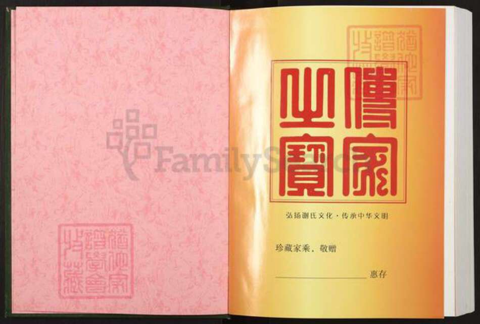 江西省赣州市定南县历市镇谢氏宝树堂族谱-中华谢氏总谱江西赣南.定南分谱.pdf电子版预览图1