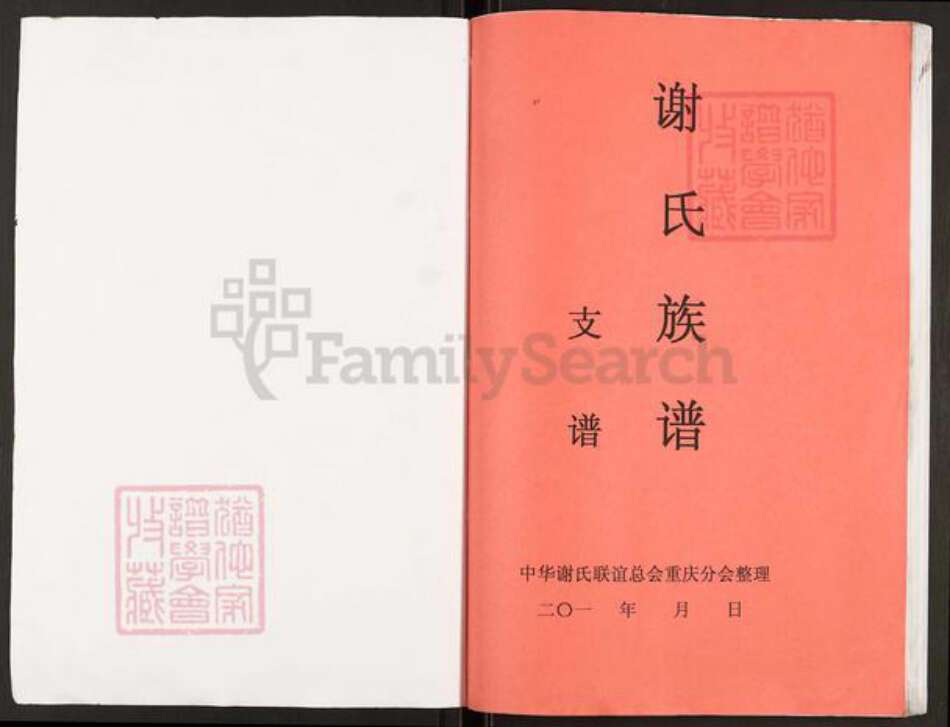 重庆市万州开县温泉镇谢氏宝树堂族谱-开县坪梁.江东文惠支谱.pdf电子版预览图1