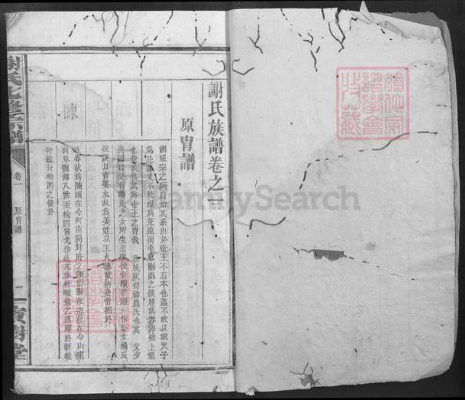 湖北省咸宁市通城县谢氏宝树堂族谱-谢氏七修宗谱.pdf电子版预览图1