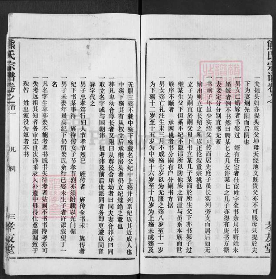 湖北省黄冈市浠水县汪岗镇熊氏孝友堂族谱-熊氏宗谱.pdf电子版预览图3