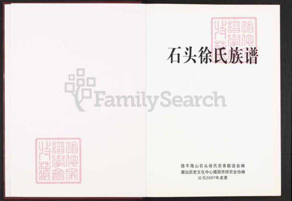 广东省潮州市饶平县海山镇徐氏追远堂族谱-石头徐氏族谱.pdf电子版预览图1