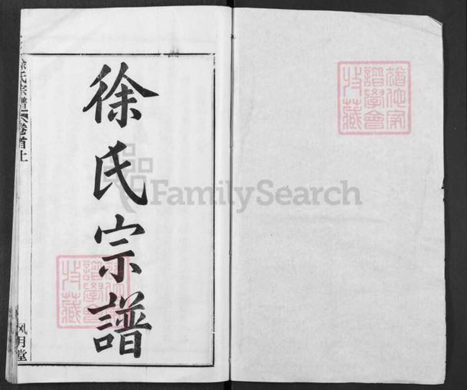 湖北省黄冈市徐氏风月堂族谱-徐氏宗谱.pdf电子版预览图1