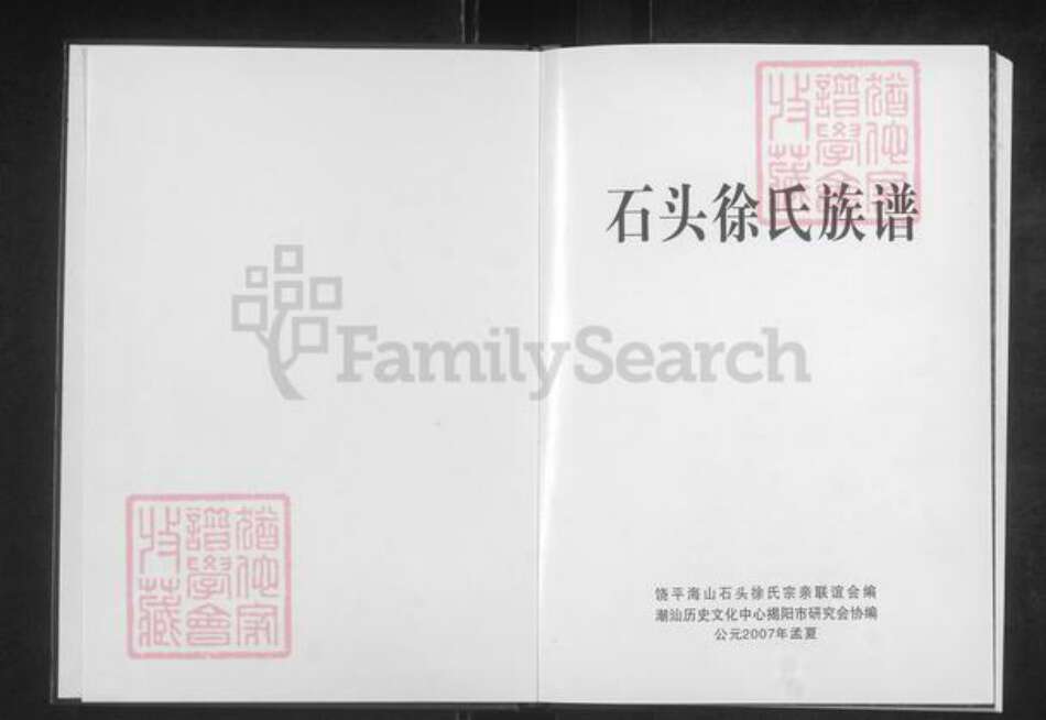 广东省潮州市饶平县海山镇徐氏追远堂族谱-广东饶平石头徐氏族谱.pdf电子版预览图1