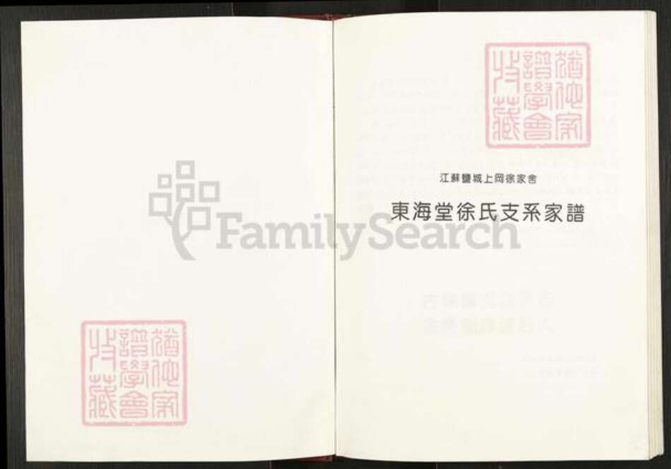 江苏省盐城市建湖县上冈镇徐氏东海堂族谱-东海堂徐氏支系家谱.pdf电子版预览图1