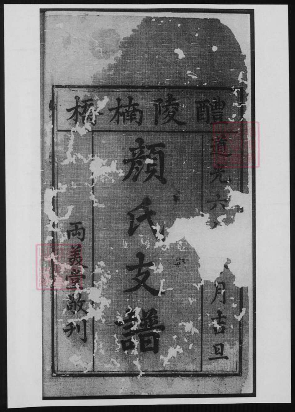 湖南省株洲市颜氏族谱-醴陵楠桥颜氏支谱.pdf电子版预览图1