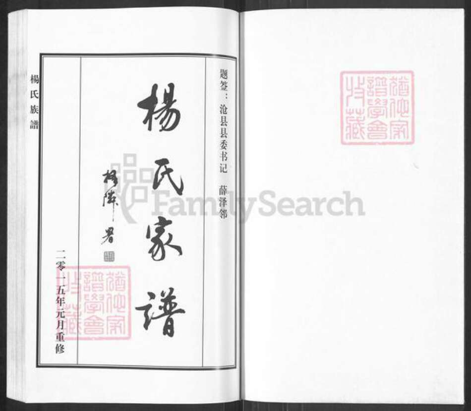 河北省沧州沧县崔尔庄镇杨氏族谱-杨氏家谱.pdf电子版预览图1