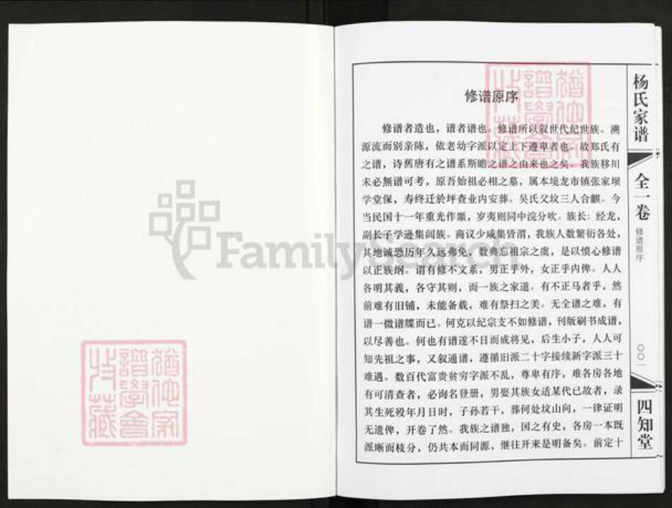 重庆市合川区合川杨氏四知堂族谱-杨氏家谱.pdf电子版预览图1