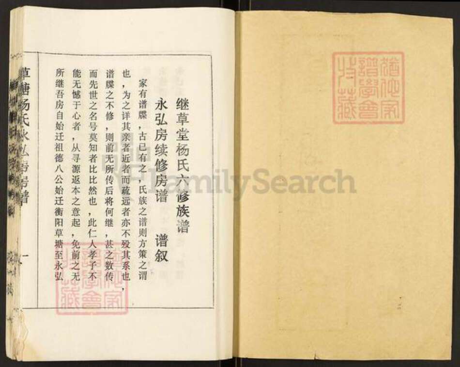 湖南省衡阳市祁东县河洲镇杨氏族谱-草塘杨氏.永弘房房谱.pdf电子版预览图1