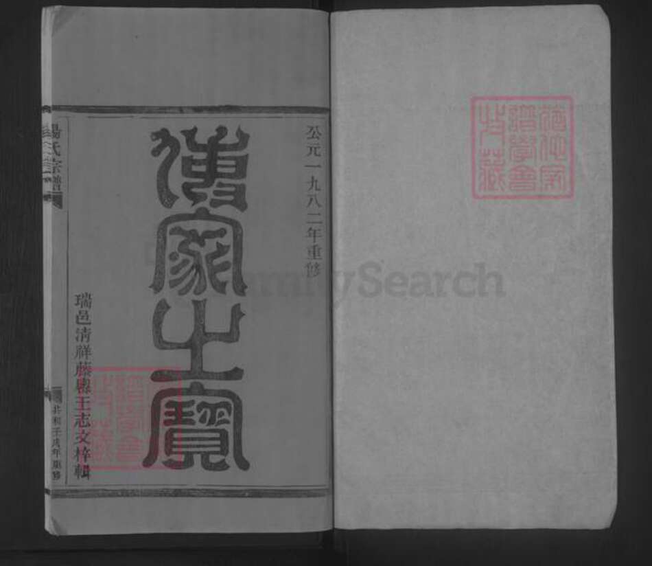 浙江省温州市平阳县杨氏族谱-杨氏宗谱 [不分卷].pdf电子版预览图1
