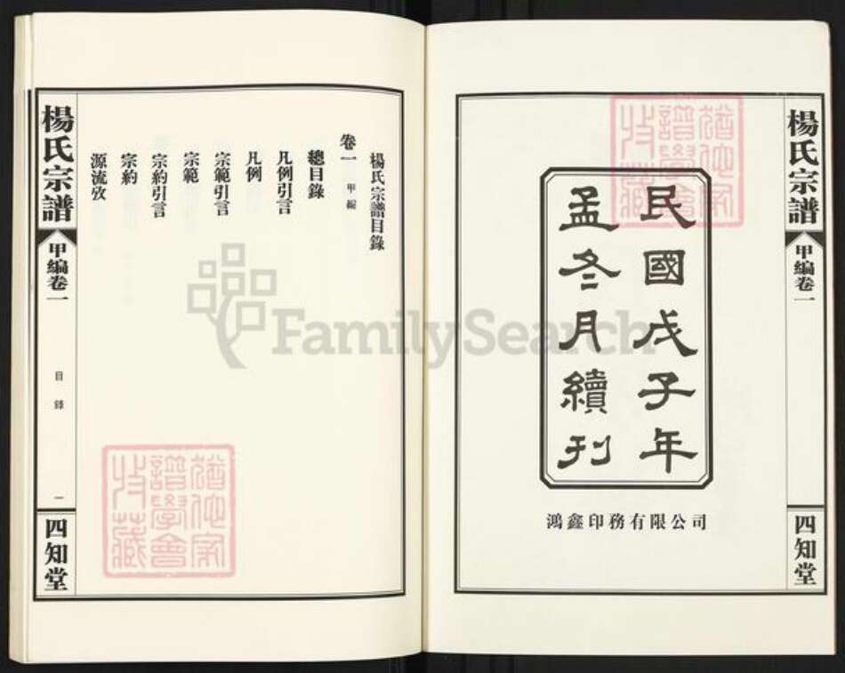 湖北省武汉市蔡甸区杨氏四知堂族谱-杨氏宗谱.pdf电子版预览图2