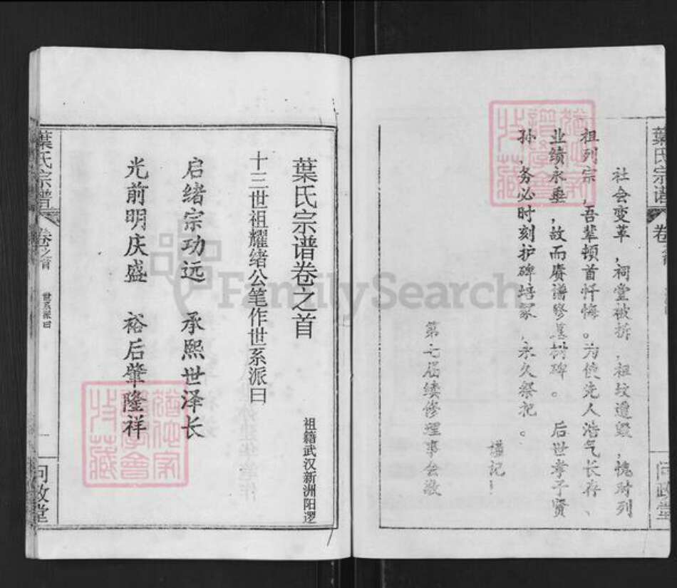 湖北省武汉市新洲区叶氏问政堂族谱-叶氏宗谱.pdf电子版预览图2