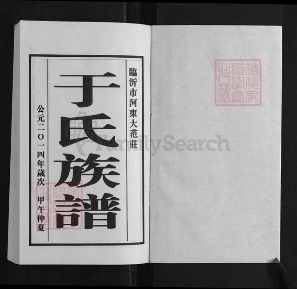 山东省临沂市兰山区山东省临沂市临沂市于氏族谱-于氏族谱[不分卷].pdf电子版预览图1